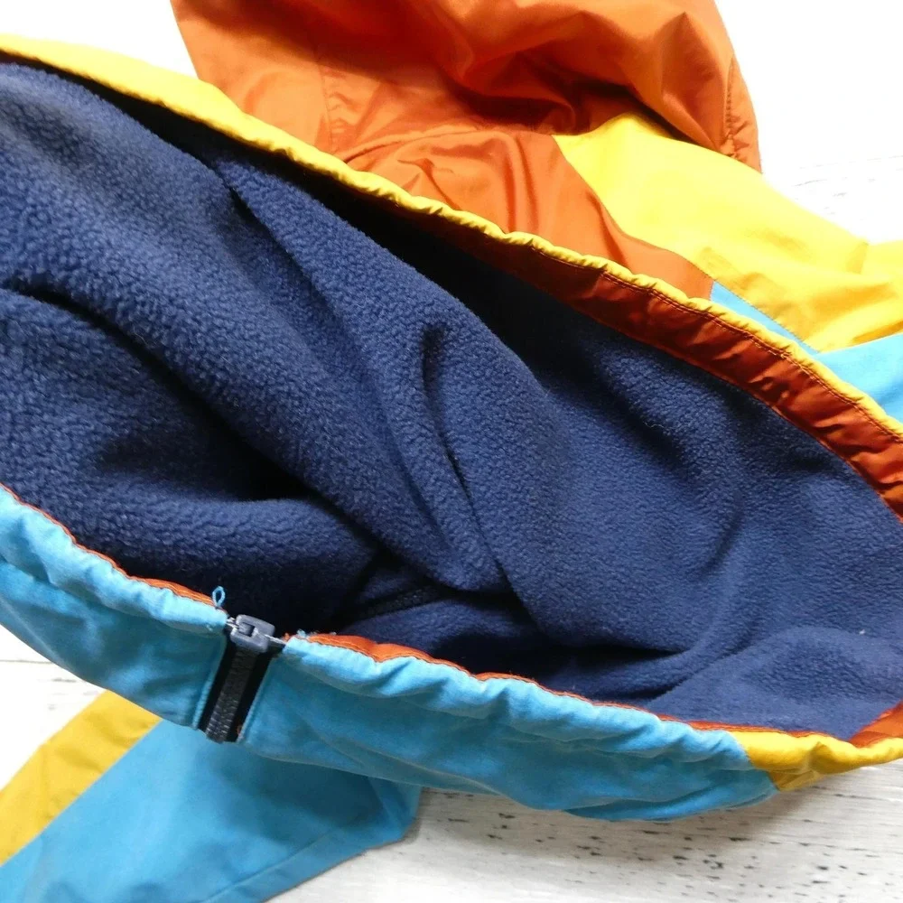 Columbia Jacket Kids Medium 10/12 Multicolor Hooded Fleece Lined Windbreaker